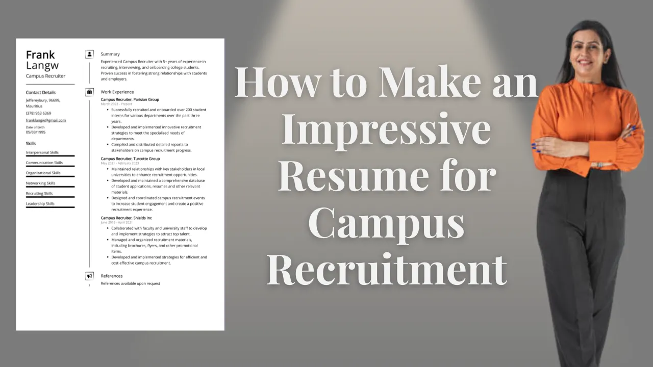 Impressive Resume for Campus Recruitment